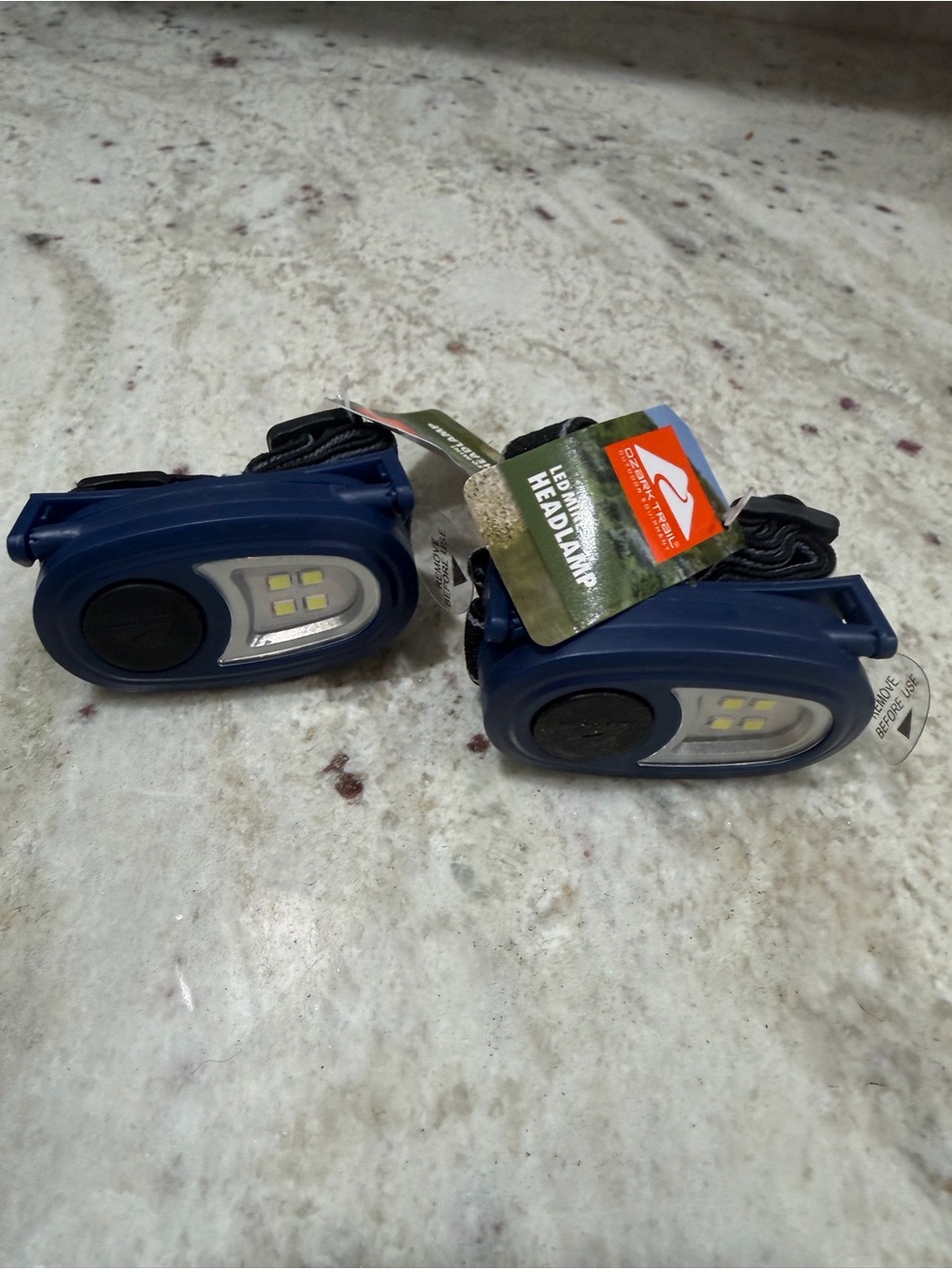 Ozark Trail Blue LED Headlamp Duo with Adjustable Straps